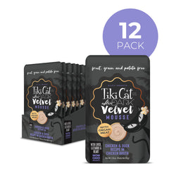 Tiki Pets Tiki Cat gros plan texture mousse illustrant richesse et onctuosité