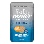 TIKI PETS emballage avant montrant la mousse nutritive bénéfique