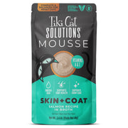 TIKI PETS emballage face montrant la mousse et bénéfice appétence