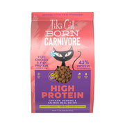 TIKI PETS sachet avant montrant la recette poulet, hareng et saumon, appétence élevée