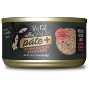 TIKI PETS boîte Tiki Cat After Dark Pâté+ face montrant l'emballage appétissant