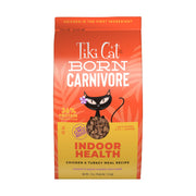 TIKI PETS sac Tiki Cat Born Carnivore face montrant taille 3 lb et emballage attractif