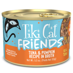 TIKI PETS boîte Tiki Cat Friends face montrant emballage et bénéfice nutritionnel