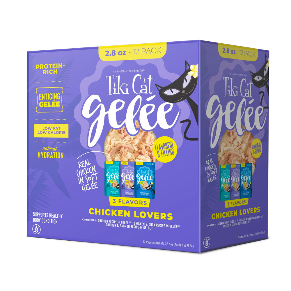 TIKI PETS sachets Tiki Cat en pack, présentation productivité repas