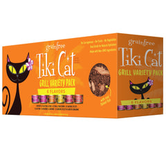 TIKI PETS boîte face avant montrant assortiment attrayant et bénéfice appétence