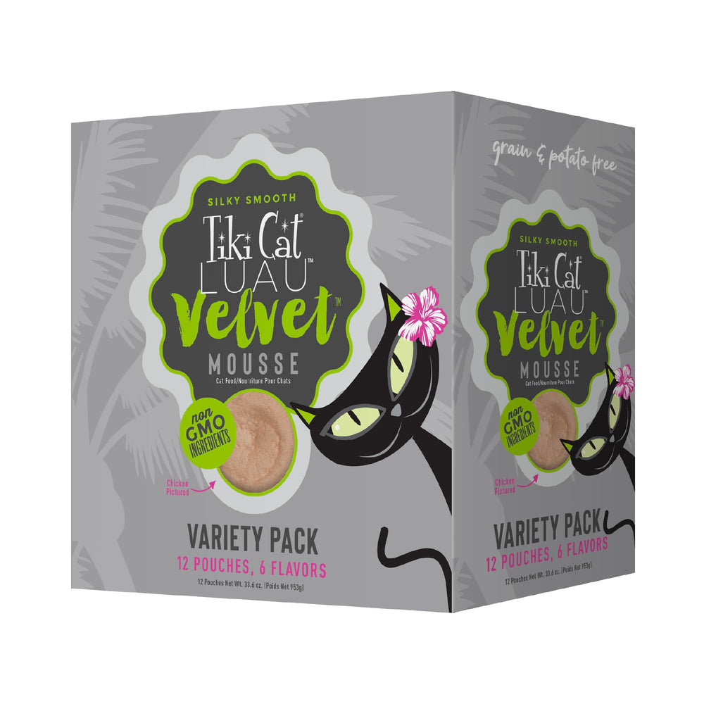 TIKI PETS packaging avant montrant le pack varié et l'attrait visuel