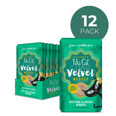 Tiki Pets gros plan sur la texture soyeuse de la mousse pour appétence renforcée