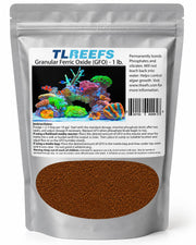 TL Reefs emballage avant du GFO montrant la taille et usage facilement identifiable