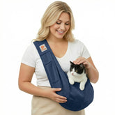 TOMKAS sac face bleu foncé montrant silhouette compacte et protection