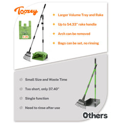 Toozey en usage dans un jardin facilitant nettoyage efficace