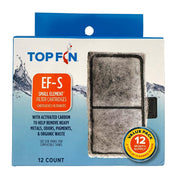 Top Fin paquet avant montrant 12 cartouches, solution pratique