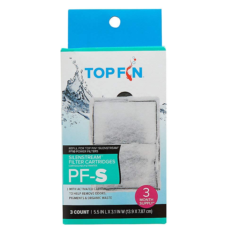 Top Fin recharge PF-S face emballage montrant cartouche et compatibilité PF10