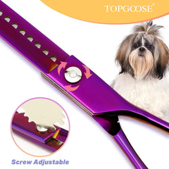 TOPGOOSE ciseaux courbés montrant la courbure pour contours précis et sûrs
