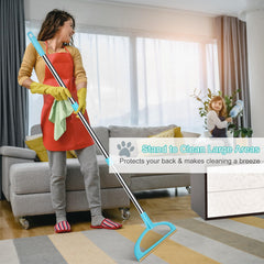 TOSMAL en action sur canapé facilitant nettoyage sans aspirateur