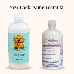 Touch of Mink chien en bain en usage illustrant nettoyage doux et facile