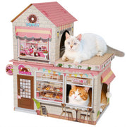 TOYSBOOM façade donut montrant la maison en carton et l'aspect décoratif utile