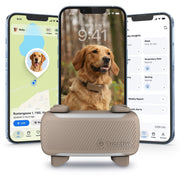 Tractive XL vue avant du traceur marron montrant le design robuste et élégant