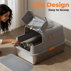 Trhslo couvercle flip-top ouvert pour un accès rapide au nettoyage