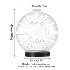 Trivolein casque chat gros plan ABS transparent solidité