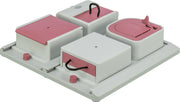TRIXIE Poker Box vue frontale rose et gris montrant design compact et attrayant bénéfice stimulation