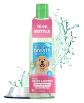 TropiClean bouteille 16oz face montrant l'emballage et bénéfice rafraîchissant