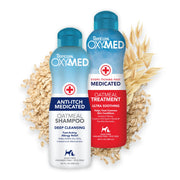 TropiClean OxyMed flacons avant offrant une routine apaisante