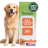 TropiClean pack avant montrant l’emballage et la quantité, pour une propreté pratique