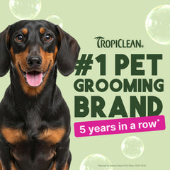 TropiClean mousse riche en gros plan apportant nettoyage efficace et douceur