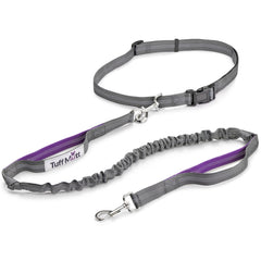 Tuff Mutt vue avant du produit montrant la laisse et la ceinture, sécurité immédiate