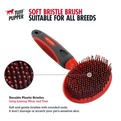Tuff Pupper brosse en main avec poignée antidérapante pour confort