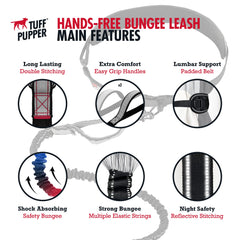 Tuff Pupper bungee gros plan absorbant les à-coups pour protection