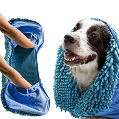 Tuff Pupper serviette utilisée sur un chien moyen pour séchage efficace