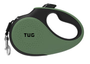 TUG laisse rétractable avant vert montrant design et robustesse