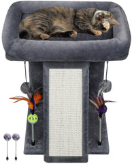 TWDEPART arbre à chat vue de face montrant stabilité et design compact