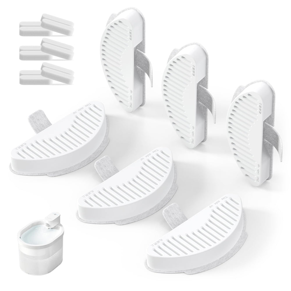 uahpet pack de six filtres et douze éponges, remplacement pratique