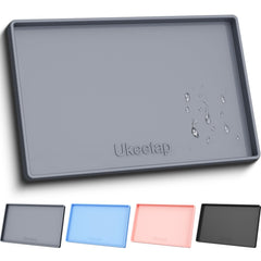 Ukeetap face avant du tapis montrant emballage et dimensions, protection immédiate