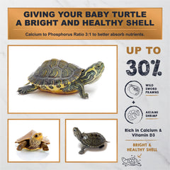 Ultra Fresh bâtonnets en utilisation dans aquarium facilitant prise par bébé tortue