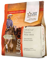 UltraCruz emballage avant montrant granulés et informations produit, facilite stockage