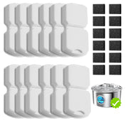 UMOCUOY emballage frontal montrant 12 filtres carbone et 12 éponges, pratique