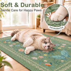 Unicorn Catcher tapis en usage avec chat, réduit dispersion des grains