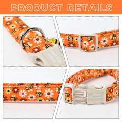 Unique style paws zoom sur pendentif abeille et marguerite, détail décoratif attractif