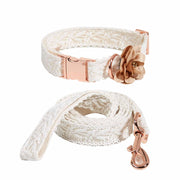 UOSIA collier vue avant blanc élégant et fleur, style raffiné