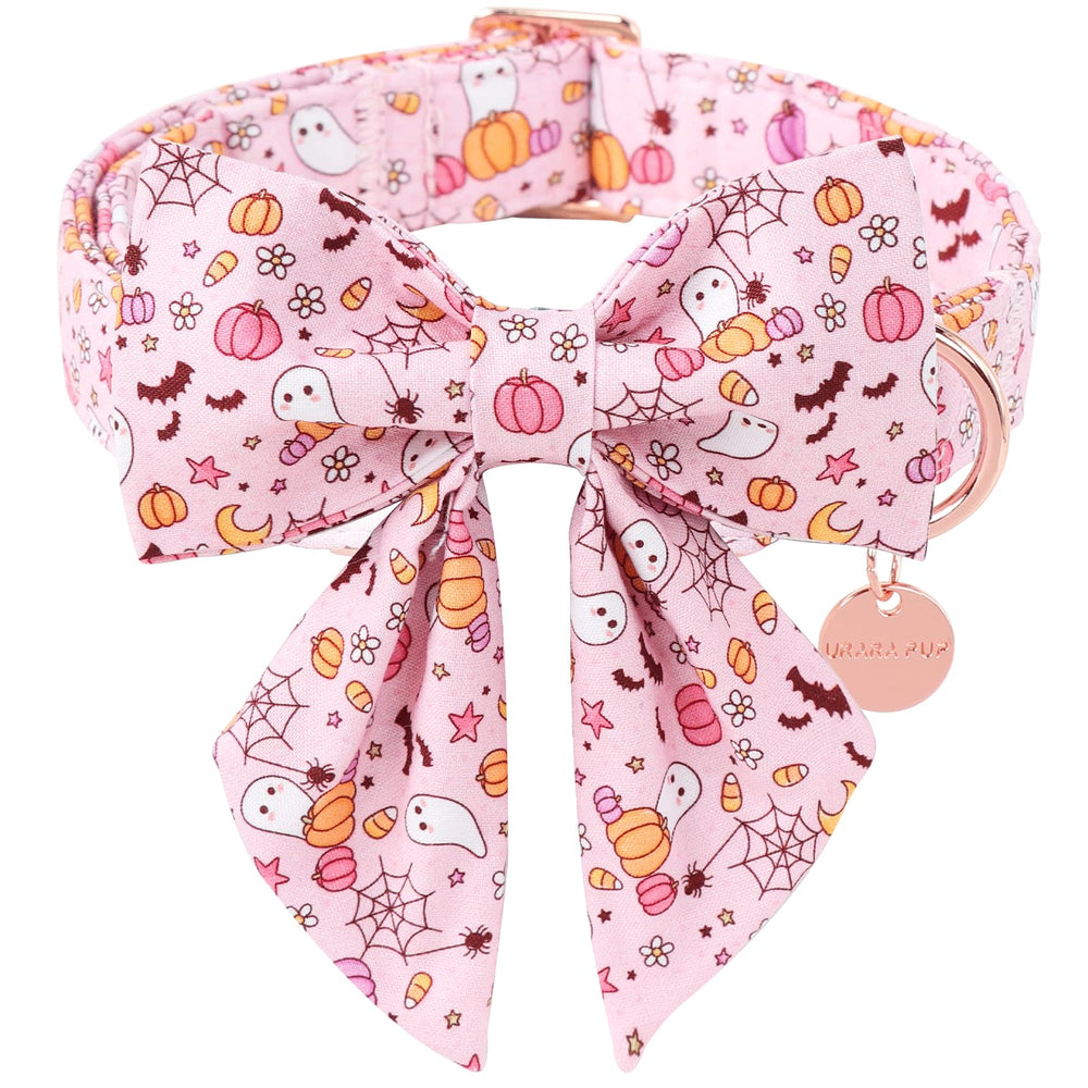 UP URARA PUP collier face montrant motif Halloween et style festif