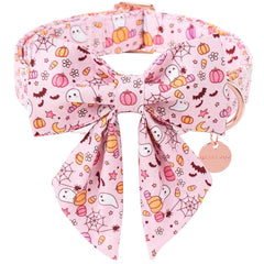 UP URARA PUP collier face montrant motif Halloween et style festif