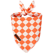 UP URARA PUP bandana vue face montrant le motif vichy et style automnal