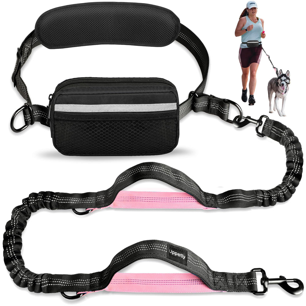 Uppetly vue avant du produit sur fond neutre montrant la laisse et la ceinture, sécurité visible