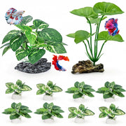 UreverFins ensemble 10 plantes en soie montrant l'emballage et le contenu, facilite le choix