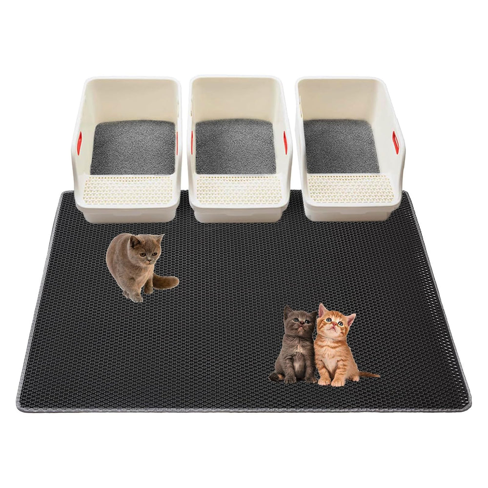 USHARP tapis litière vue face montrant grande surface et protection pour sol