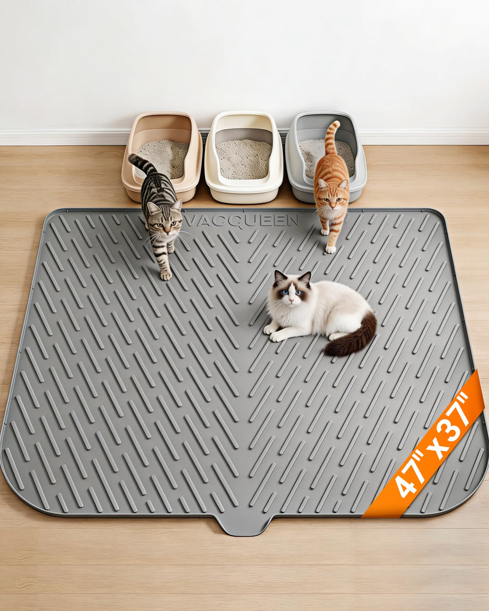 Vacqueen tapis face avant montrant large surface et protection du sol
