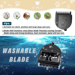 VALLNEI lame en usage lors d'un toilettage canin, coupe sans tirer
